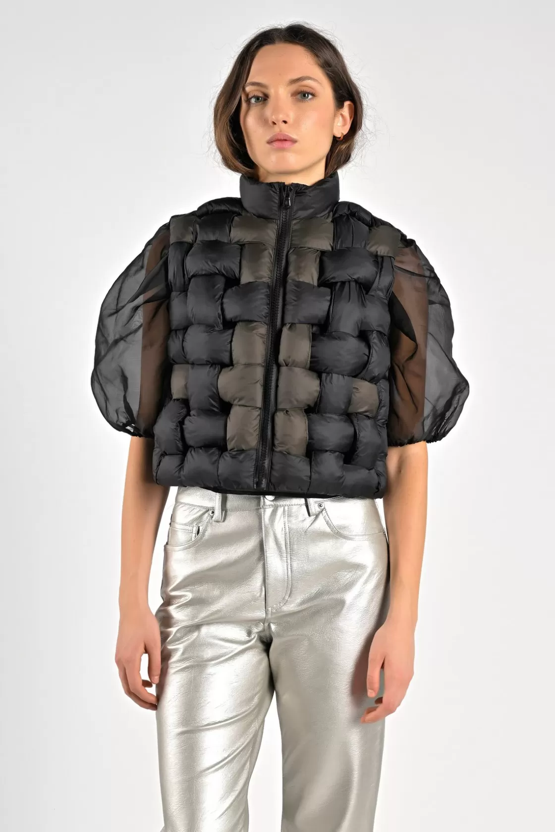Canadian Classics Sophie Vest Color Block Black & olive Cheap
