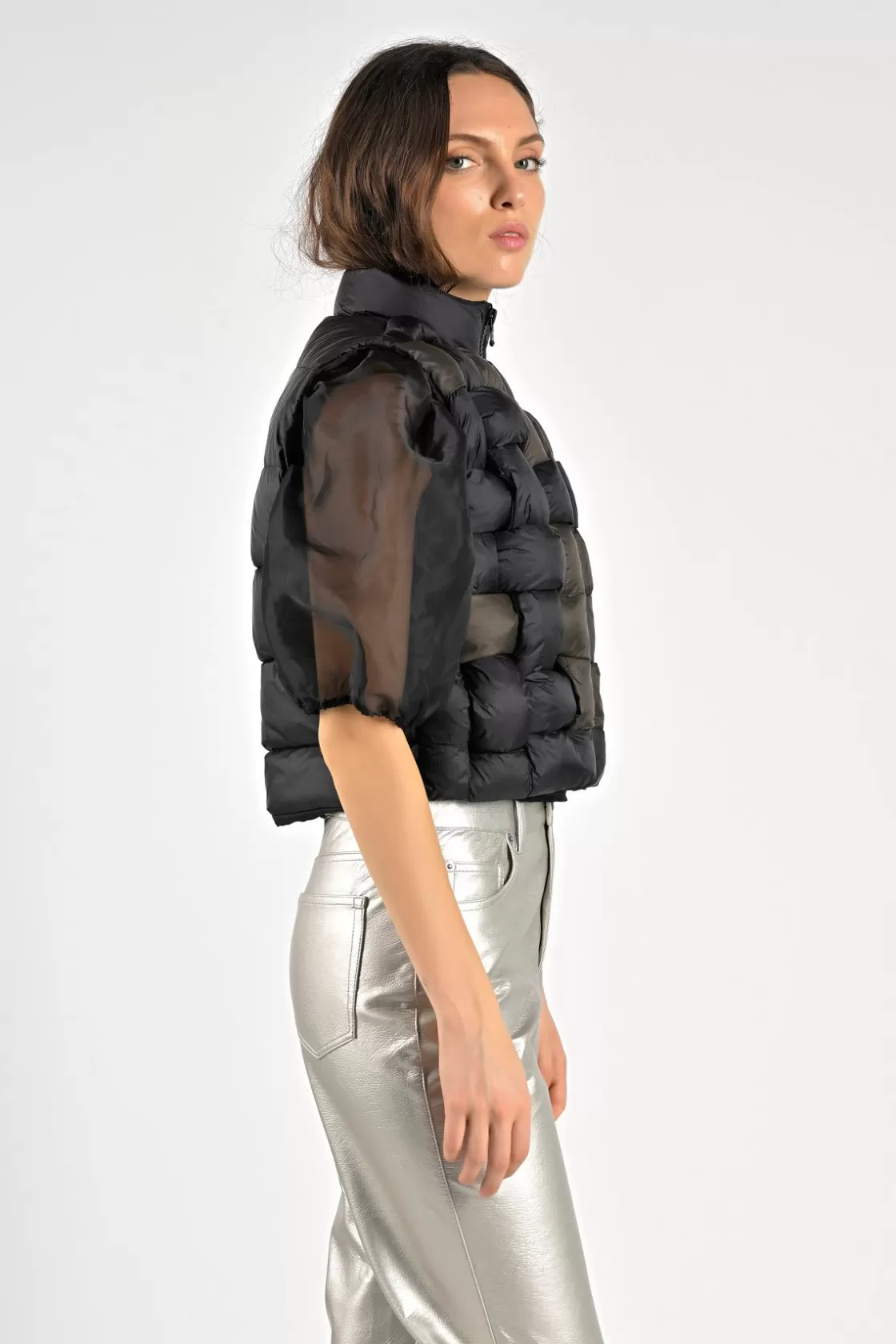 Canadian Classics Sophie Vest Color Block Black & olive Cheap